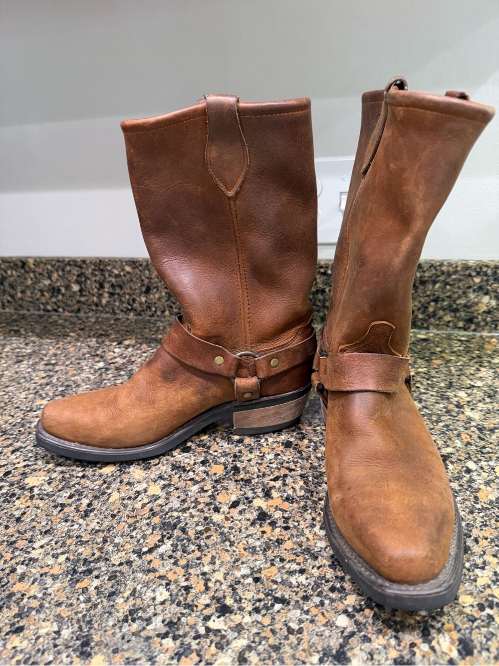 Ladies unbranded Brown Leather Harness Boots 7 - Picture 11 of 12